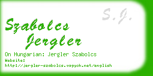szabolcs jergler business card